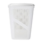 Mind Reader 15.85-Gallon Slim Laundry Hamper with Lid, Plastic, White (HBIN60-WHT)