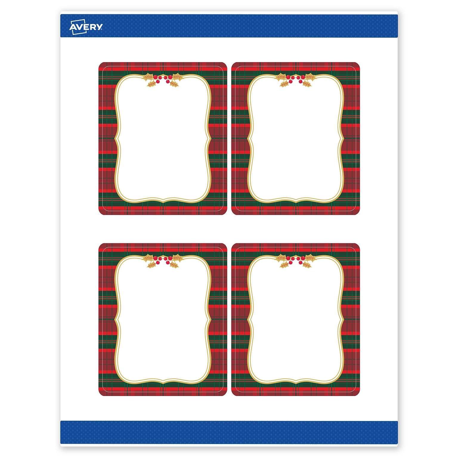 Avery Rectangle Multipurpose Labels, 4 x 3-1/3, White, 40/Pack (19479370506)