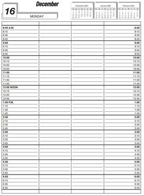 2025 Medical Arts Press® 8 1/2" x 11" 4 Column Daily Appointment Log, Black (3111525)