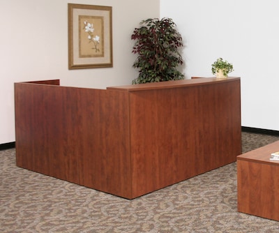 Regency Legacy 42H x 71W Double Box File Pedestal Reception Desk, Cherry (LRDRT2BFCH)