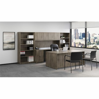 Lorell Prominence 2.0 72"W Desktop Hutch, Gray Elm (LLRPH7239GE)
