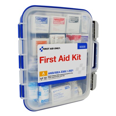 First Aid Only ReadyCare Plastic First Aid Kit with Medication, ANSI 2021 Class A, 50 People, 238 Pi