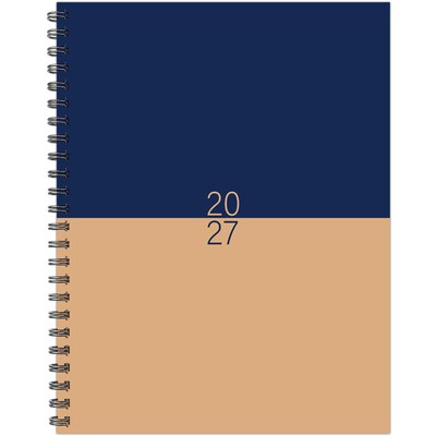 2027 Willow Creek 8.5 x 11 Calendar Year Weekly & Monthly Standard Planner, Navy/Tan (66874)