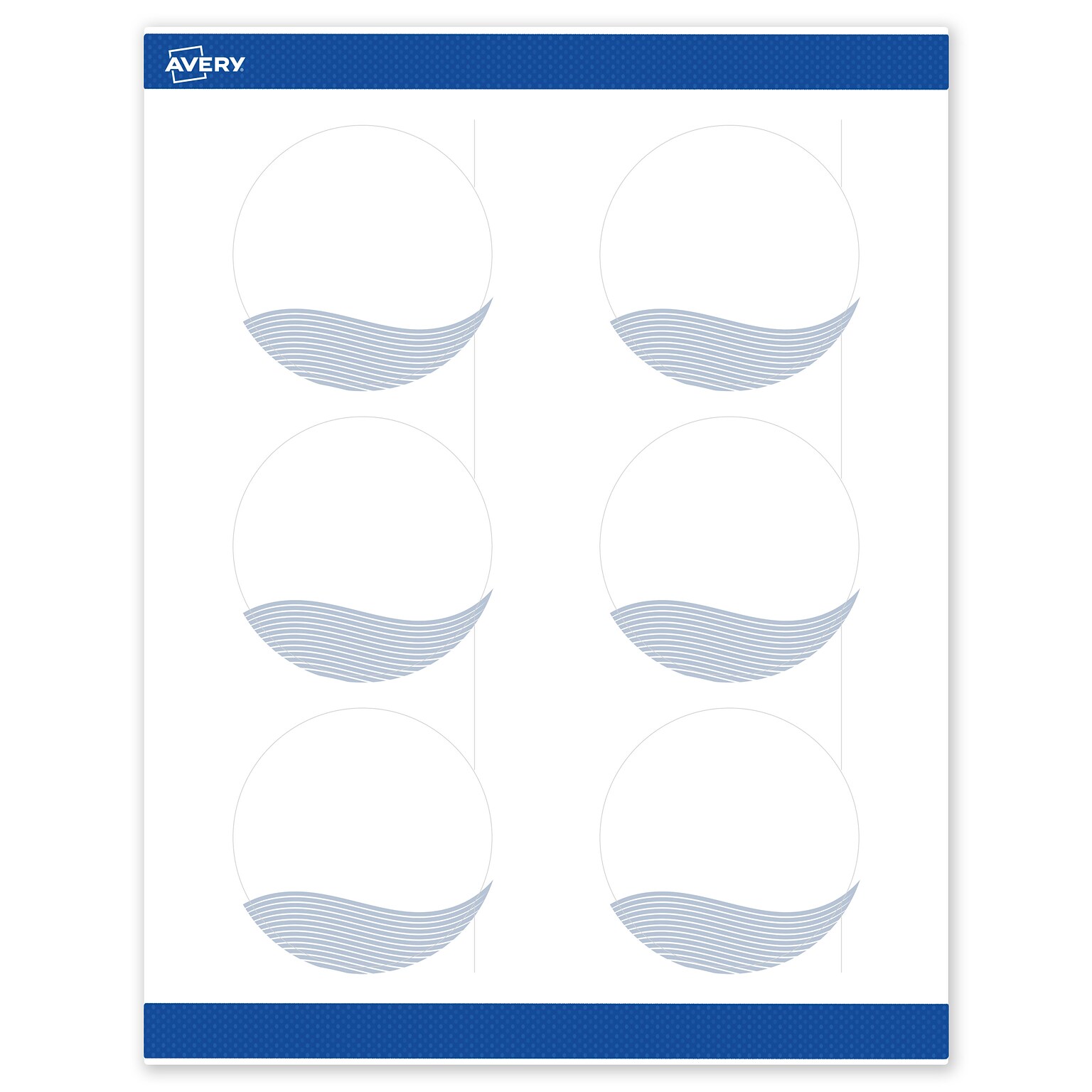 Avery Laser/Inkjet Circle Multipurpose Labels, 3 Dia., White, 60/Pack (S00EV1)