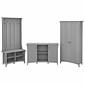 Bush Furniture Salinas Entryway Storage Set, Cape Cod Gray (SAL016CG)