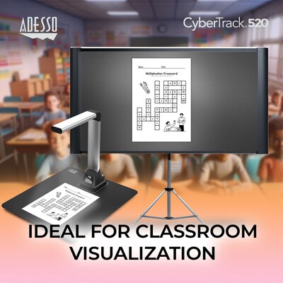 Adesso CYBERTRACK 520 USB 5 Megapixel Fixed-Focus Document Camera, Black