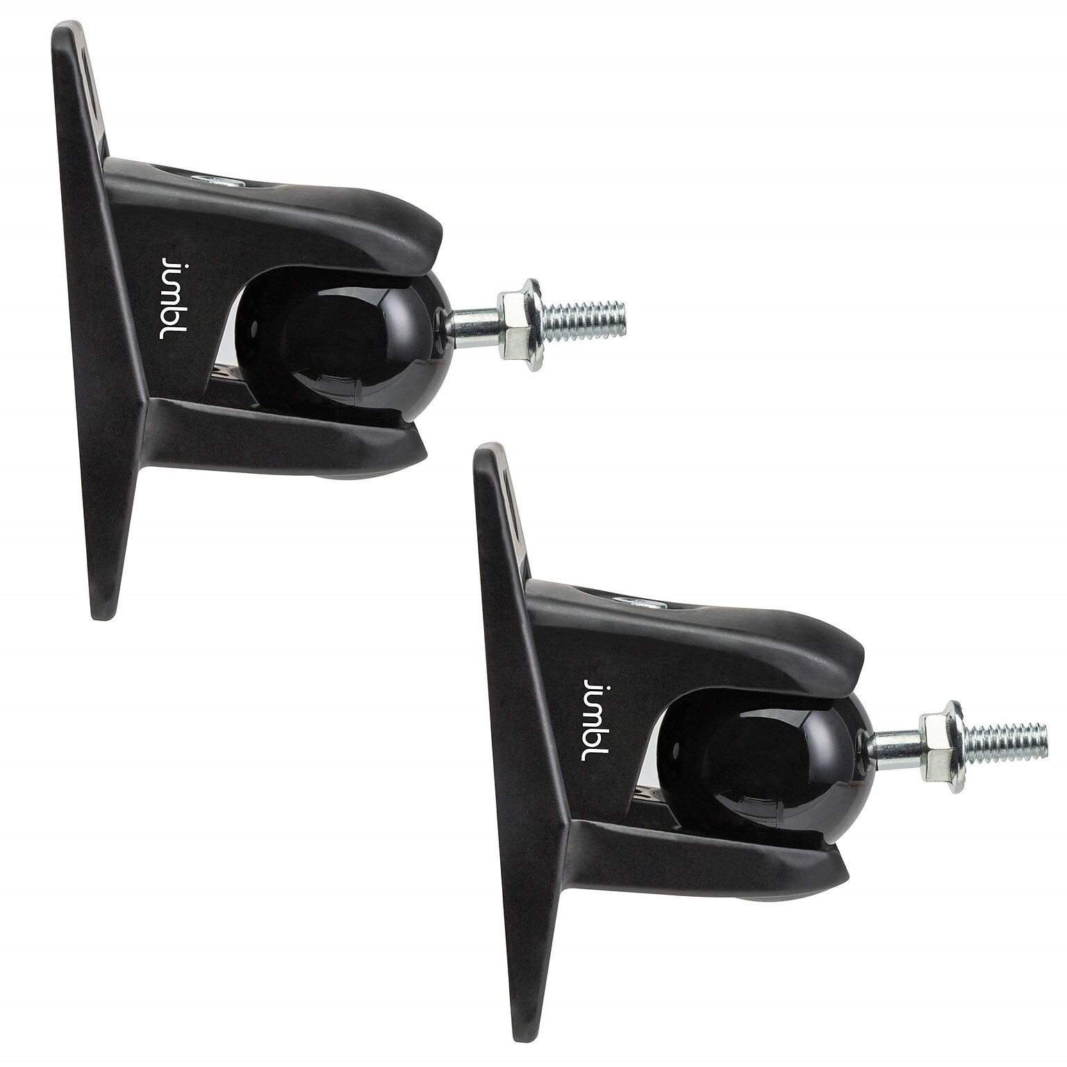 Jumbl ProGrip Ultra Stainless Steel Speaker Wall Mount Brackets, Black, 2/Set (SINSB7B)