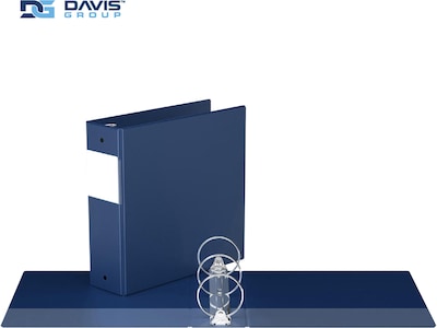 Davis Group Premium Economy 3 3-Ring Non-View Binders, Royal Blue, 6/Pack (2314-92-06)