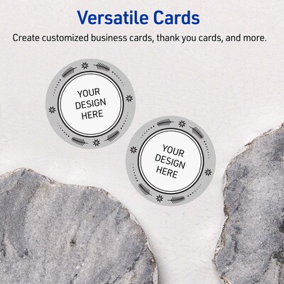 Avery Silver-Metallic Black Matte Blank Card, White, 120/Pack (S00-FKH)