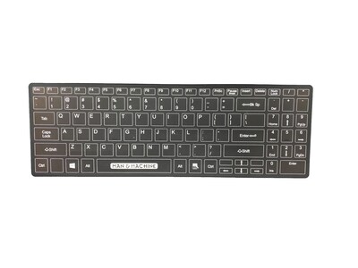 Man & Machine Silicone Printed Fitted Drape Keyboard Cover, Black (DRAPE/ITS/US-B)