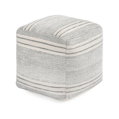 Anji Mountain Summit Stone Fabric Square Pouf Ottoman (AMBPF174-1616)