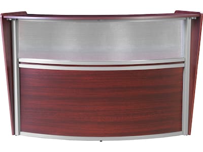 Regency Marque 72W Curved Reception Desk Workstation, Mahogany (77310MH)