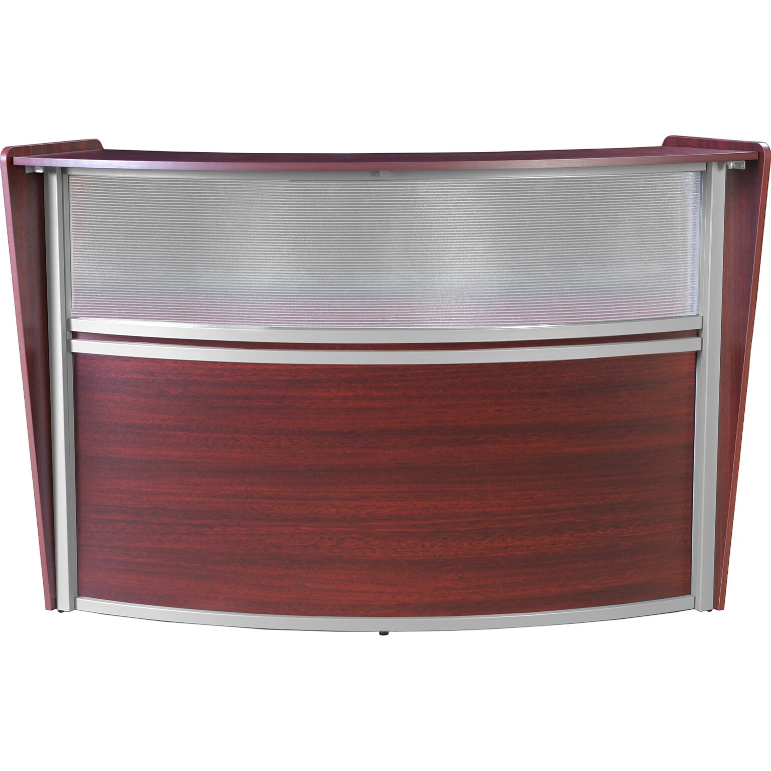 Regency Marque 72W Curved Reception Desk Workstation, Mahogany (77310MH)