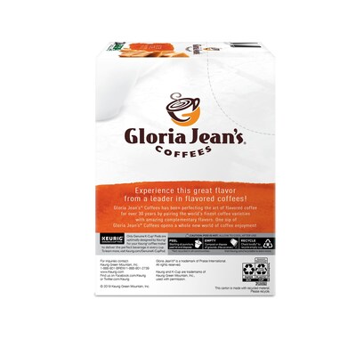 Gloria Jean's Coffees Butter Toffee Coffee, Keurig K-Cup Pod, Medium Roast, 96/Carton (60051-012CT)