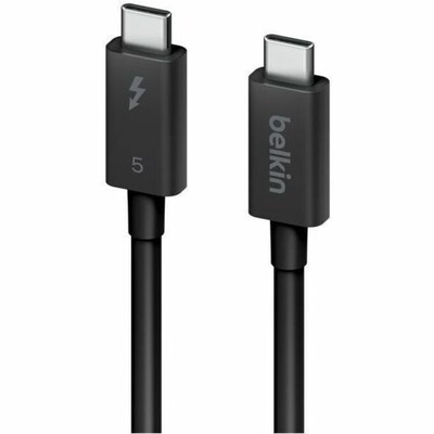 Belkin Connect Thunderbolt 5 3.28 ft. USB-C to USB-C Cable, Male, Black (INZ005fq1MBK)