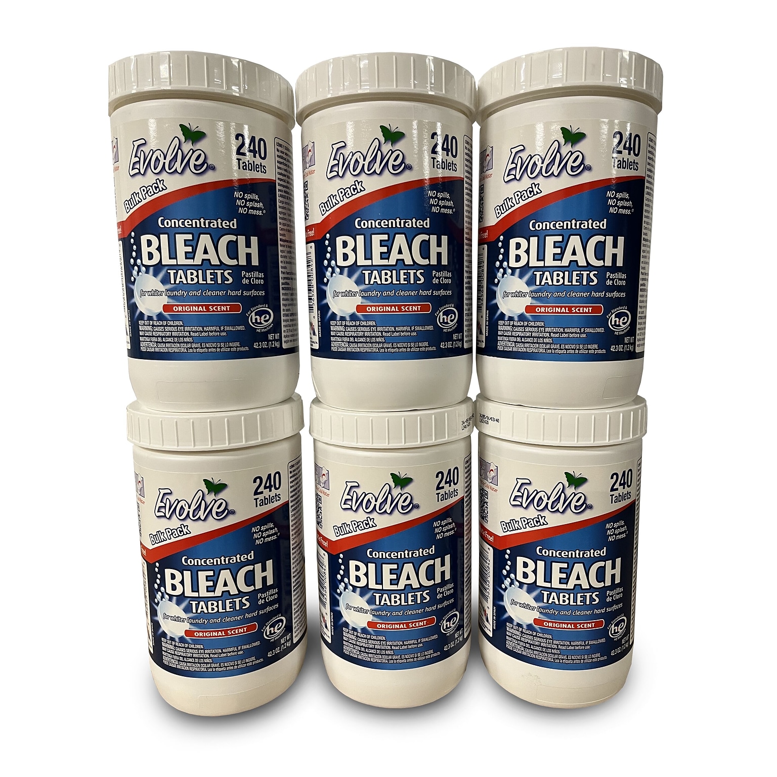 Evolve Antibacterial Bleach Tablets, 240/Bottle, 6/Carton (STP179)