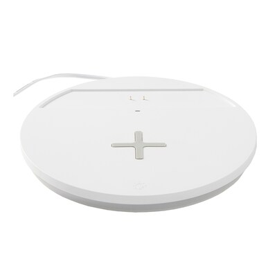 Taylor Precision Products Indoor Weather Station with Mood Light and Wireless Charging Pad, Digital, White (TAP5287333)