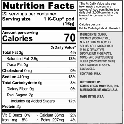Swiss Miss Salted Caramel Hot Cocoa Mix, Keurig® K-Cup® Pods, 88/Carton (5000369264CT)