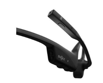 Shokz OpenComm2 Bone Conduction Wireless Bluetooth Open-Ear Headset, Black (C110-AN-BK-US)