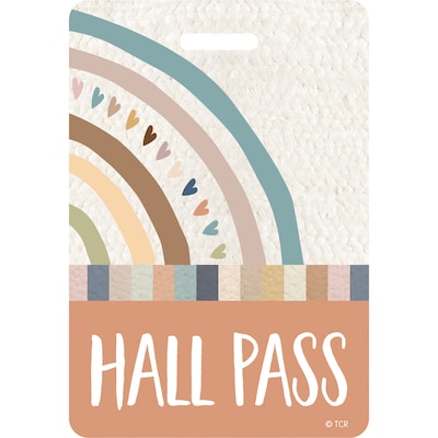 Teacher Created Resources Everyone is Welcome Hall Pass with Lanyard, 4/Pack, 3 Packs (TCR20323-3)