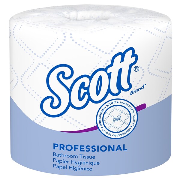 Scott Essential Standard Toilet Paper, 2-Ply, White, 550 Sheets/Roll, 80 Rolls/Carton (04460)