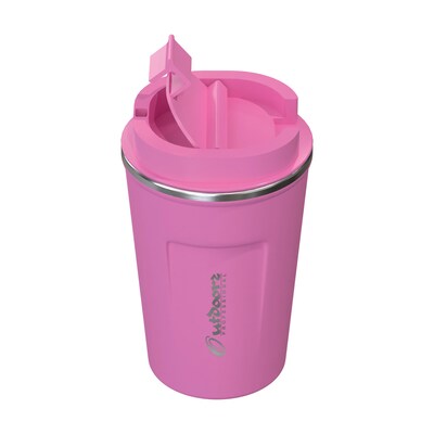 Outdoors Professional Stainless Steel Double-Walled Vacuum Insulated Coffee Cup, 12.8 oz., Pink (OUTD9430)