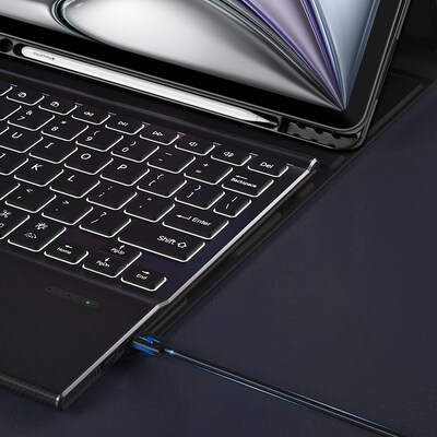 SaharaCase Navigate Series Keyboard Case for iPad Air 13" (M3/M2), Scorpion Black (TB00418)