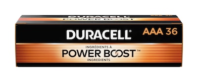 Duracell Coppertop AAA Alkaline Battery, 36/Pack (MN24P36)