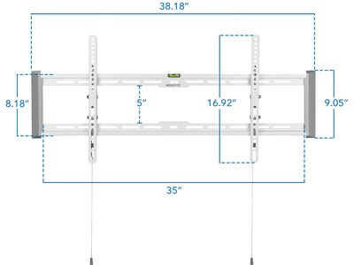 Mount-It! Ultraslim Heavy-Duty TV Wall Mount, 165 lbs. Max. (MI-307)