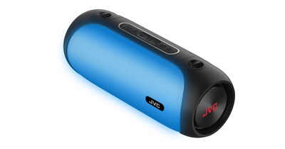 JVC Illuminated Portable Wireless Bluetooth Speaker, Water Resistant, Black (SPPA7BTB)