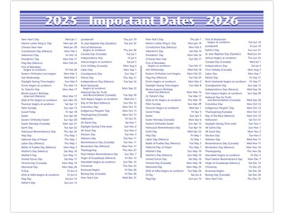 2025 AT-A-GLANCE Flip-A-Week 7 x 5.5 Weekly Desk Calendar Refill, White/Blue (SW705X-50-25)
