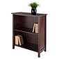 Winsome Milan Solid/Composite Wood 3-Tier Medium Storage Shelf or Bookcase, Antique Walnut