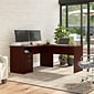 Bush Furniture Cabot 60W L Shaped Computer Desk with Drawers, Harvest Cherry (CAB044HVC)