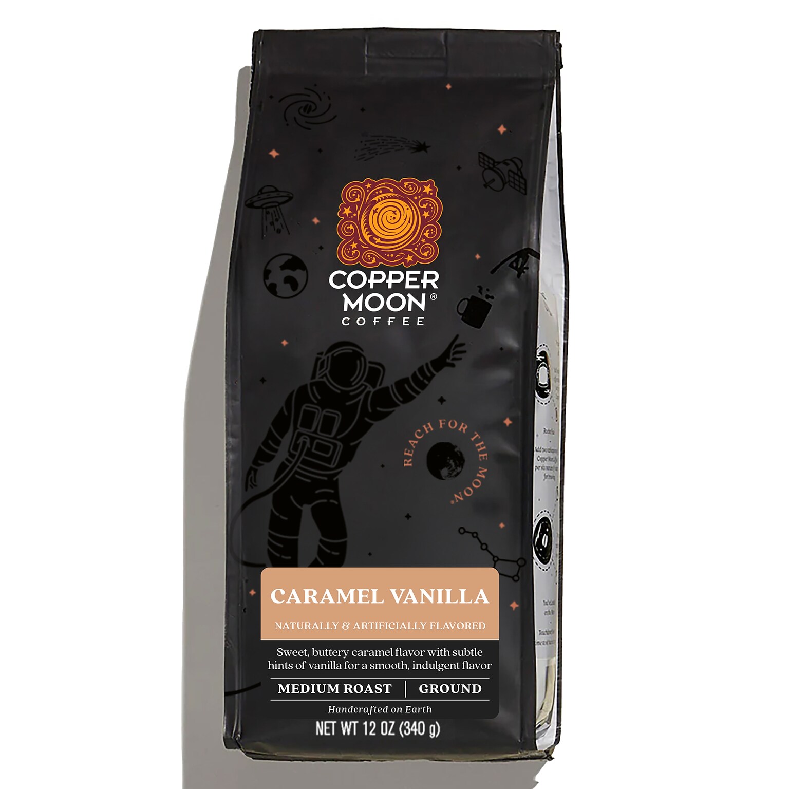 Copper Moon Caramel Vanilla Ground Coffee, Medium Roast, 12 oz. (205339)