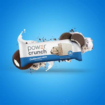 Power Crunch Cookies & Cream Protein Bar, 16.9 oz., 12 Bars/Box (XUS44273)