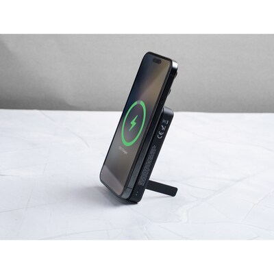 Scapade MagPower Max Magnetic Wireless Qi 10,000-mAh v2.0 Portable Power Bank, Black (S-PBQ10K)
