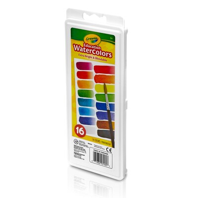 Crayola Education Oval Pans Watercolors Set, Assorted Colors, 2/Bundle (BIN530160-2)