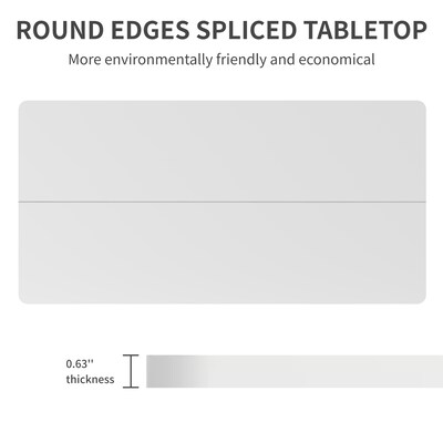 FlexiSpot ET362 55"W Electric Adjustable Standing Desk, White (4S-S09010080)