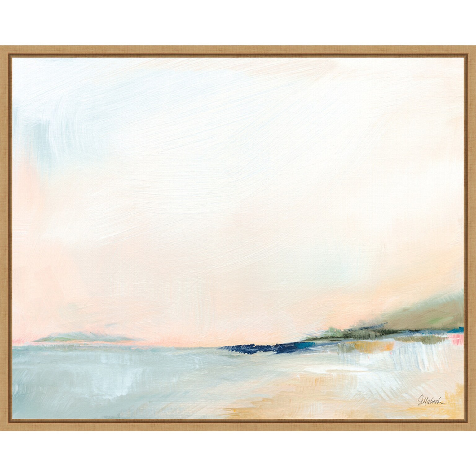 Amanti Art Open Sky Over Water by Sue Schlabach Framed Canvas Wall Art Print, 28 x 23 (A42677096787)