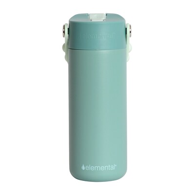 Elemental Core Pop Stainless Steel Double Wall Insulated Water Bottle, 18 oz., Sage (EBC18SG17P)