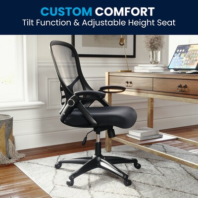 Flash Furniture Porter Ergonomic Mesh Swivel High Back Office Chair, Dark Gray/Black (HL00161BKDKGY)