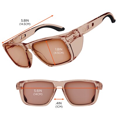 Ergodyne Skullerz SIXTEN-AFAS Anti-Fog Safety Glasses, Tan Lens (58212)