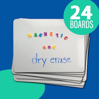 Flipside Magnetic Melamine Handheld Dry-Erase Whiteboard, 9" x 12", 24/Carton (10025-24)