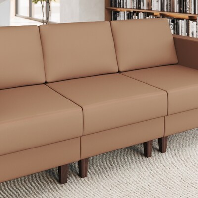 Flash Furniture Hercules Artemis LeatherSoft Middle Reception Chair, Cognac (ZB8921MCOGNAC)