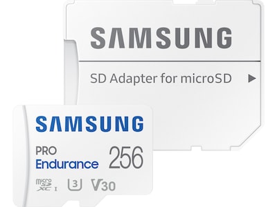 Samsung PRO Endurance 256GB microSDXC Memory Card with Adapter, Class 10, UHS-I, V30 (MB-MJ256KA/AM)