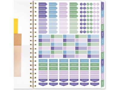 2025 AT-A-GLANCE Badge Floral 8.5" x 11" Weekly & Monthly Planner, Poly Cover, Multicolor (1722F-905-25)