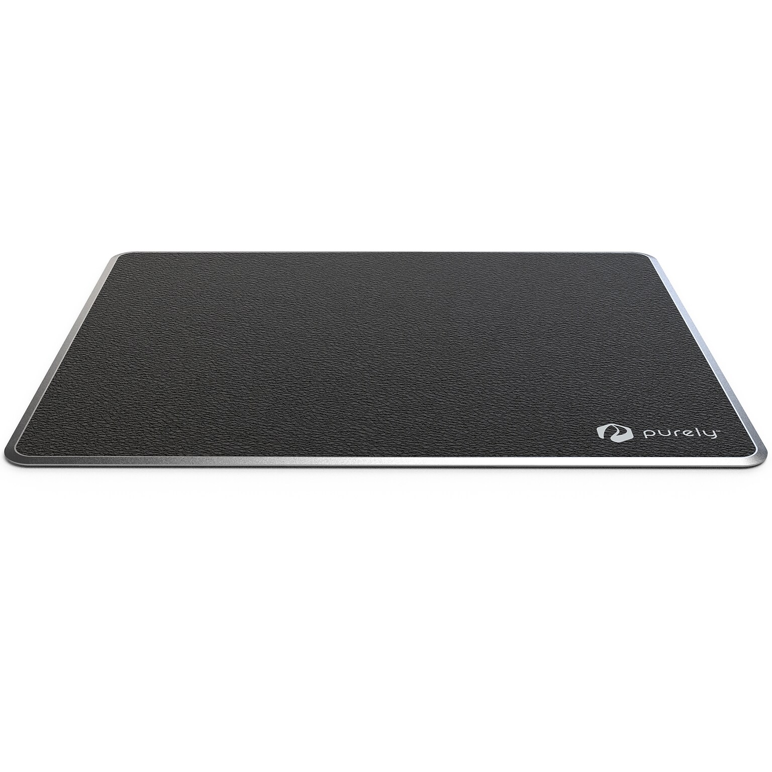 Purely MP93 PU Leather Mouse Pad with Anti-Slip Aluminum Alloy Base, Black (PCCMP93BK)
