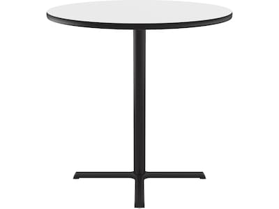 Correll 36 Round Dry-Erase Markerboard Cafe Table, Frosty White/Black (BXB36DER-80)