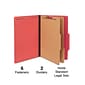 Quill Brand® 2/5-Cut Tab Pressboard Classification File Folders, 2-Partitions, 6-Fasteners, Legal, Brown, 15/Box (7-39036)