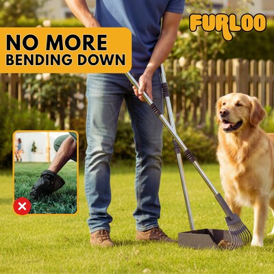 Furloo Dog Pooper Scooper Set, Black, 3 Pieces/Set (FLO3)